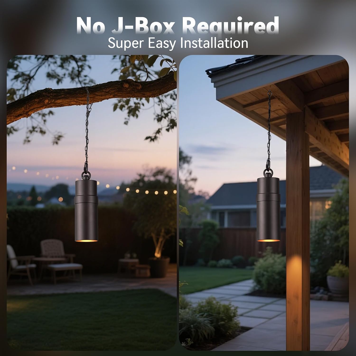 LEONLITE 8-Pack 5CCT Low Voltage Hanging Landscape Lights, 12V Hanging Tree Lights, ETL Listed, LED Outdoor Pendant Light for Gazebo, Pergola, Garden, Aluminum, IP65, Oil Rubbed Bronze
