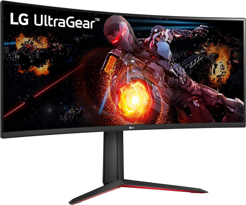 LG 34' Ultragear Curved Gaming Monitor, 21:9 QHD(3440 x 1440) Display, sRGB 99% Color Gamut, 160Hz, VA with HDR 10 Compatibility and AMD FreeSync Premium, Black, 34GP63A-B, with USB Wi-Fi