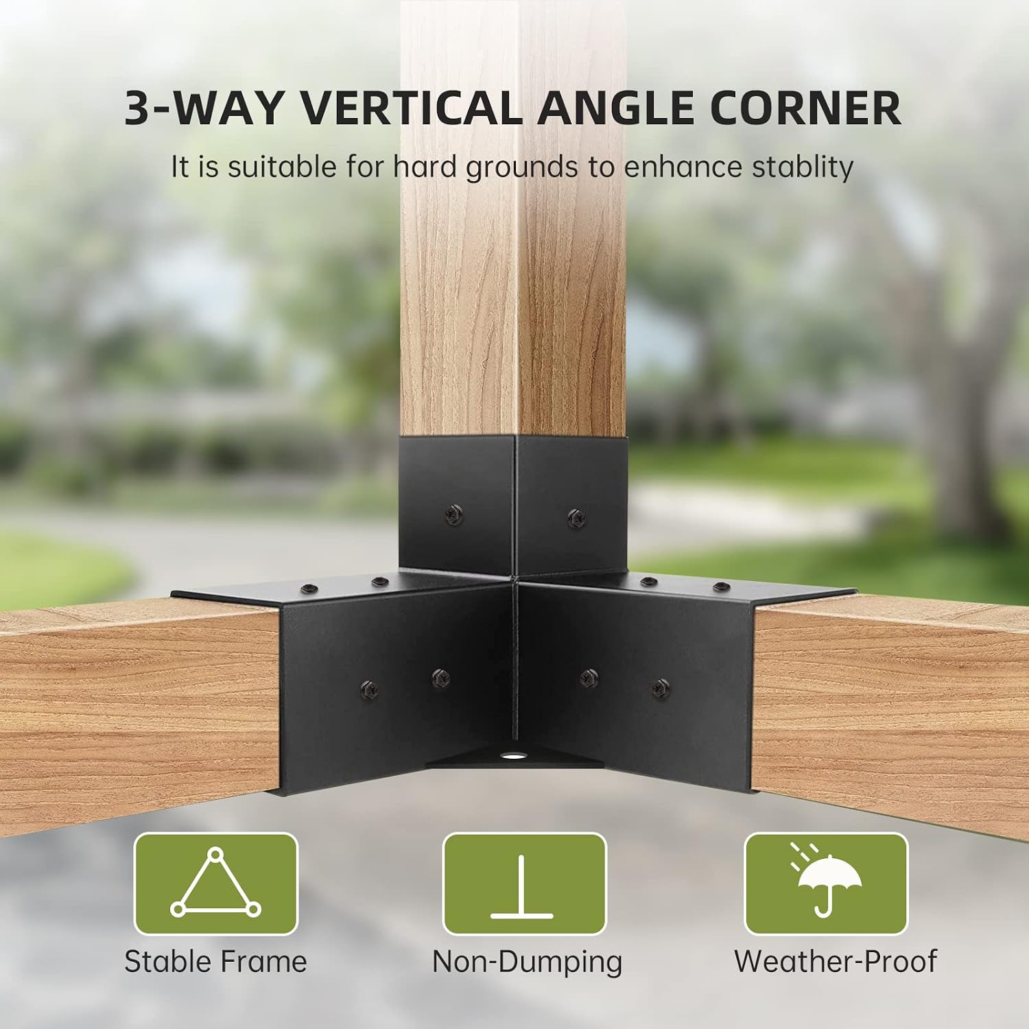 Pergola Kit, Pergola Brackets 3-Way Brackets and 4-Way Brackets Kit for Woodworks DIY Post Base, Wooden Beams for Gazebos, Patio Pergolas, Log Cabin Outdoor Pergola Hardware for 4x4 Lumber