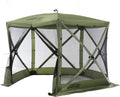 CLAM Quick-Set Pop Up Screen Tent, Venture, 9 x 9 ft, Instant Setup Green Portable Outdoor Gazebo Canopy Shelter, Compact Bug-Free Camping Tent for Backyard, Beach, Tailgating - Green