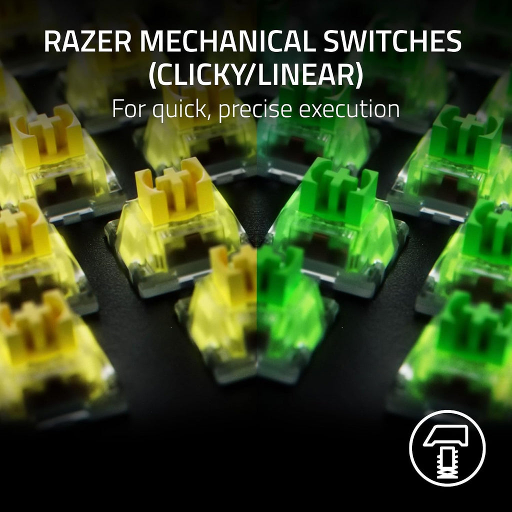 Razer BlackWidow V4 X Mechanical Gaming Keyboard: Green Switches Tactile & Clicky - 6 Macro Keys - Chroma RGB - Doubleshot ABS Keycaps - Roller & Media Keys - Snap Tap