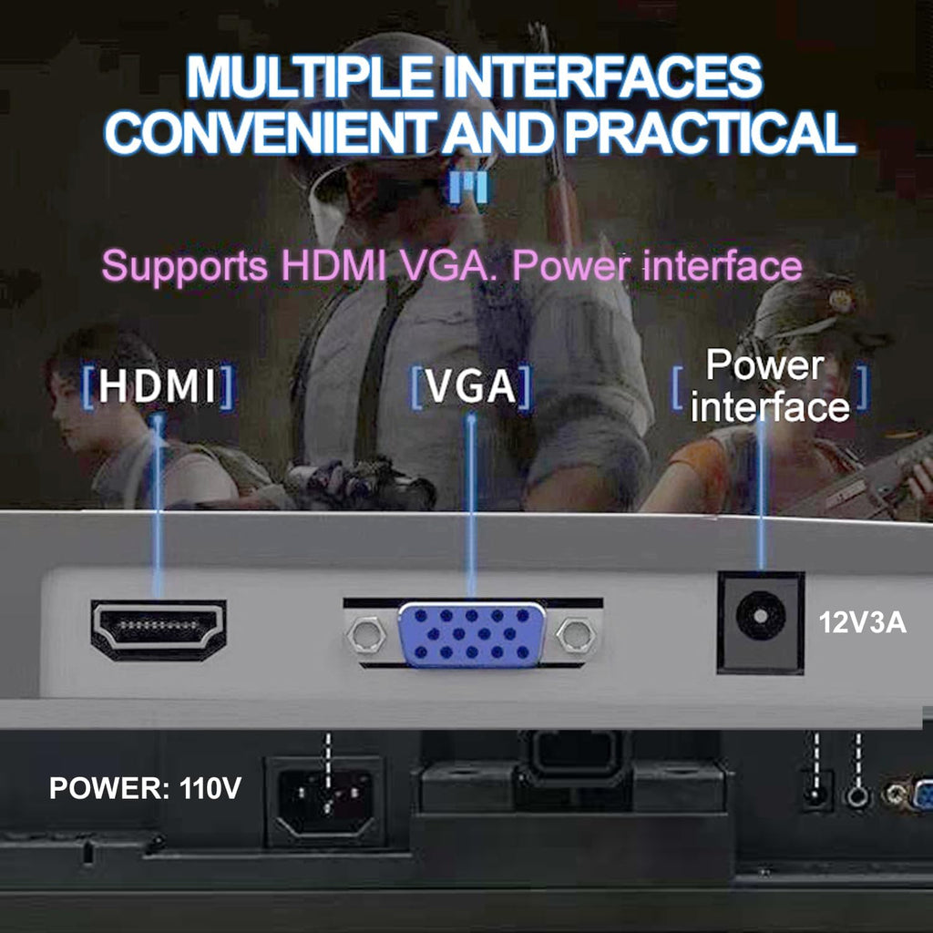 19-inch Full HD 75Hz Small Thin Monitor for laptops, Computers and desktops, HD+ 1440 x 900p, Anti-Glare, LED Display, VGA/HDMI Connection