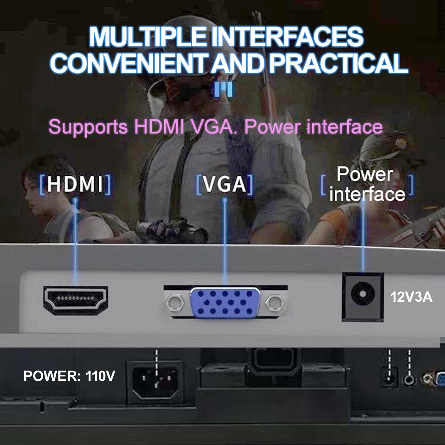 19-inch Full HD 75Hz Small Thin Monitor for laptops, Computers and desktops, HD+ 1440 x 900p, Anti-Glare, LED Display, VGA/HDMI Connection