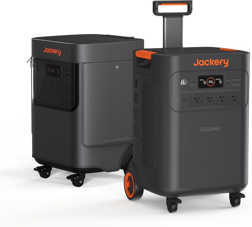 Jackery Solar Generator 5000 Plus with Protective Cover, 5040Wh LiFePO4 Battery Power Station, 120V/240V 7200W AC Output, Expandable to 60kWh, Essential Home Backup for Emergency, Power Outages