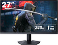 KOORUI 27 Inch Gaming Monitor 240hz, 1ms, FHD 1920x1080, 90% DCI-P3, 100% sRGB Color Gamut, Adaptive Sync Compatible, HDMI, DisplayPort, Black, GN02