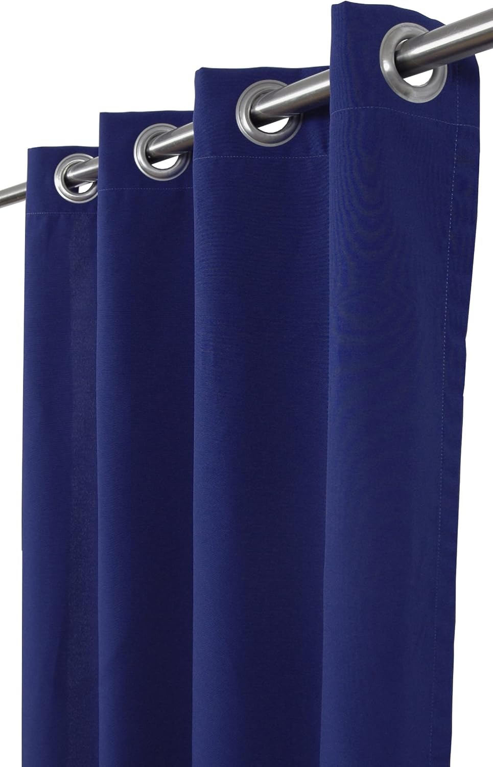 Outdoor/Indoor Sunbrella Curtain 108 inch x 50 inch with 8 Stainless Steel Grommets Canvas True Blue