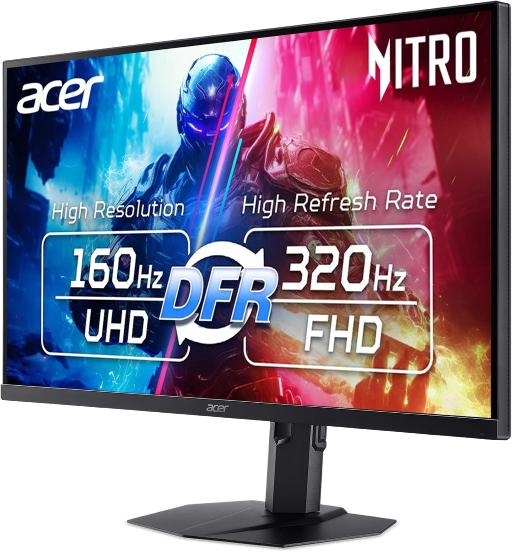Acer Nitro 31.5' 4K UHD 3840x2160 Gaming IPS MiniLED Monitor | AMD FreeSync Premium | 160Hz Refresh Rate to FHD 320Hz (DFR) | Up to 0.5ms | 1x Display Port 1.4 & 2x HDMI 2.1 Ports | XV325QK V3bmiipprx