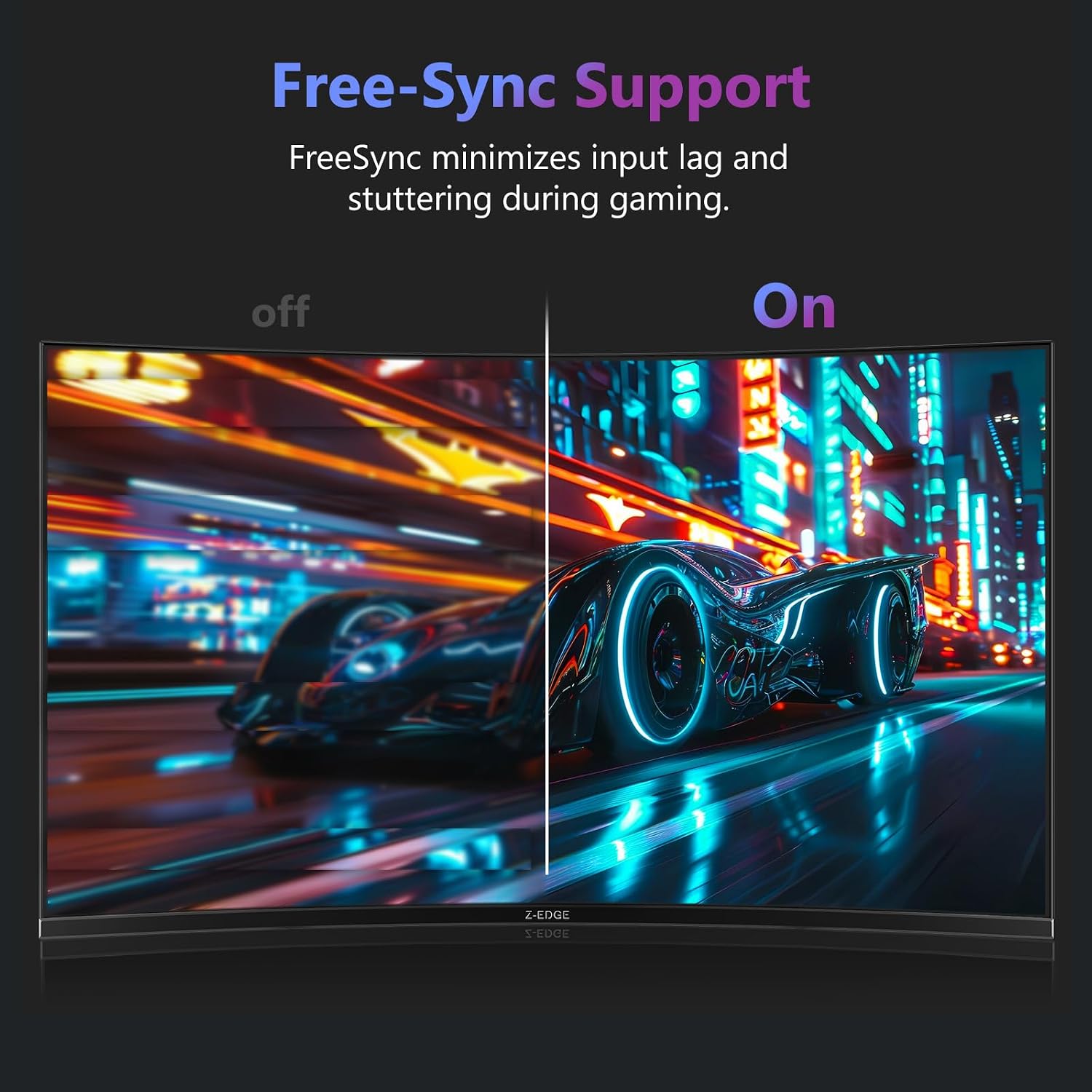 Z-Edge 27 inch Curved Gaming Monitor, FHD 1080P 180Hz 165Hz 144Hz Curved 1500R PC Monitor, MPRT 1ms, FreeSync, Low Blue Light, 350nits,16.7M Colors, UG27 Frameless Bezel, 1X DP and 1X HDMI