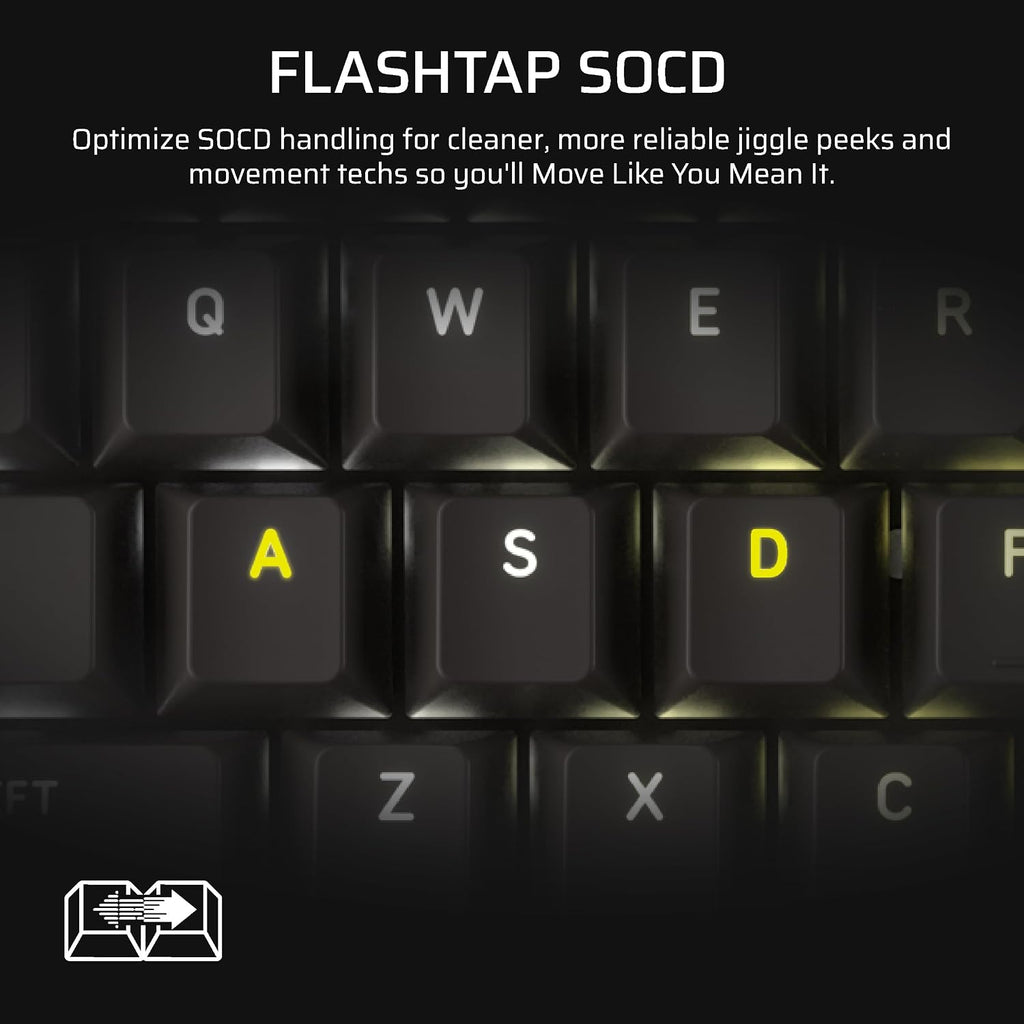 Corsair Vanguard 96 Wired Mechanical Gaming Keyboard – 96% Layout, MLX Fusion Tactile Switches, 8000Hz Polling, LCD Display, Virtual Stream Deck, G-Keys, SOCD Flashtap, QWERTY US – Black