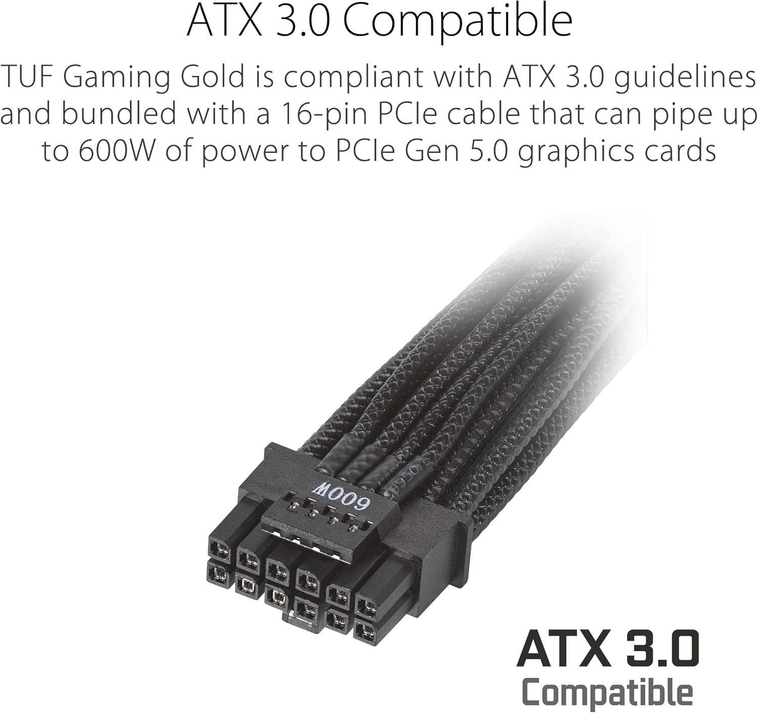 ASUS TUF Gaming 1200W Gold (1200 Watt, ATX 3.0 Compatible Fully Modular Power Supply, 80+ Gold Certified, Military-Grade Components, Dual Ball Bearing, Axial-tech Fan, PCB Coating, 10 Year Warranty)