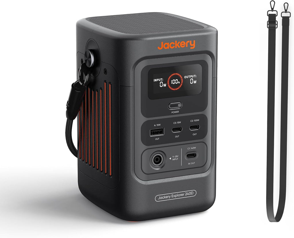 Jackery Explorer 240D Power Bank with Adjustable Strap