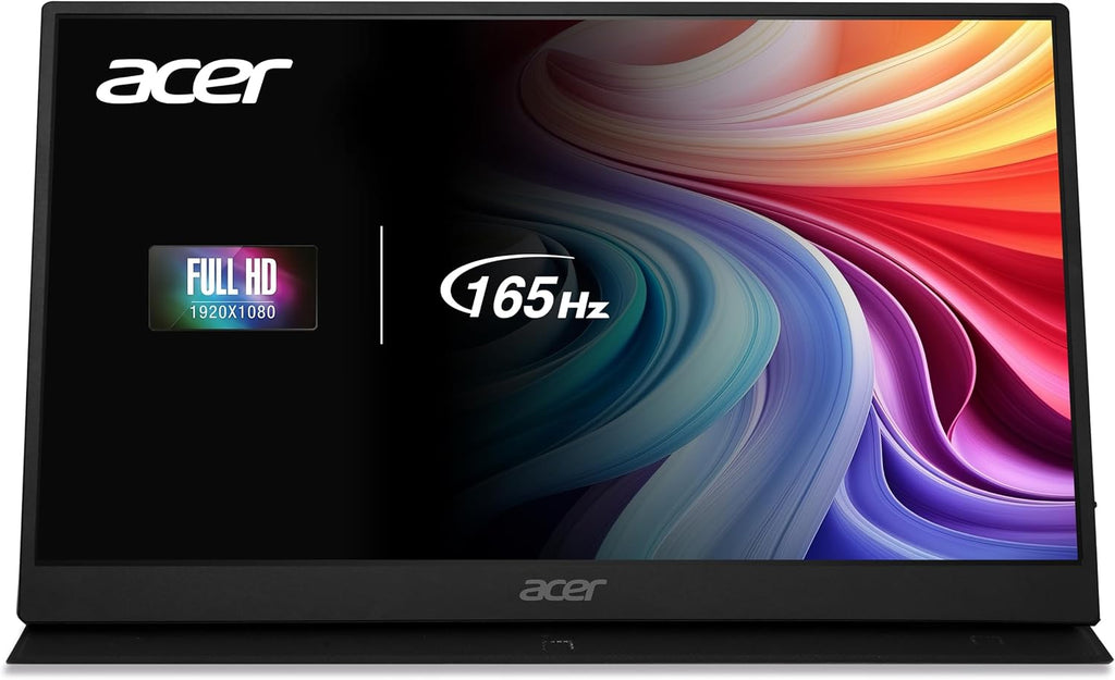 acer Nitro Portable Gaming Monitor | 15.6' FHD IPS | 165Hz | AMD FreeSync | Ultra Slim Design | External Monitor for Laptop PC/Mac | 2-USB Type-C Ports, 1-Mini HDMI & 1-Audio Out | PG161Q Pbmiuux
