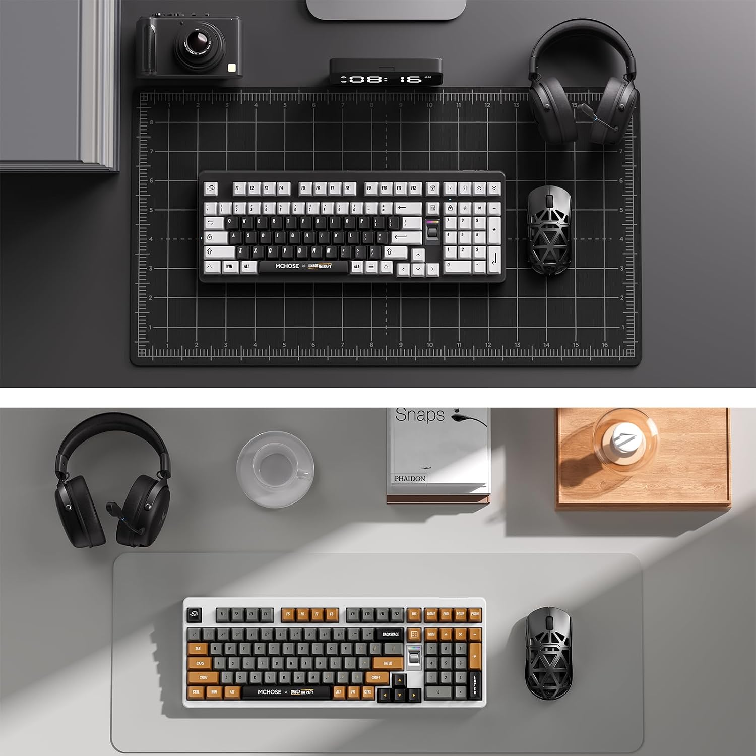 MCHOSE UT98 Wireless Mechanical Keyboard Compact Gaming Keyboard with Knob Tri-Mode Connection Hot Swappable Custom Creamy Keyboard Gasket Structure Pre-lubed Linear Switches RGB Retro ICY