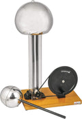 EISCO Hand Crank Van de Graaff Generator, up to 100kV - Static Electricity Generator, Hand Generator - 7.5' Dome, 4' Discharge Sphere, 22' Tall