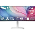 msi Modern MD342CQPW 34in VA 3440 x 1440(UWQHD) Computer Monitor, 120Hz, 1800 Curved, Adaptive-Sync, HDMI, DP, USBC 98W Power Delivery, KVM, Height Adjustable, VESA, Speaker, 1ms, White