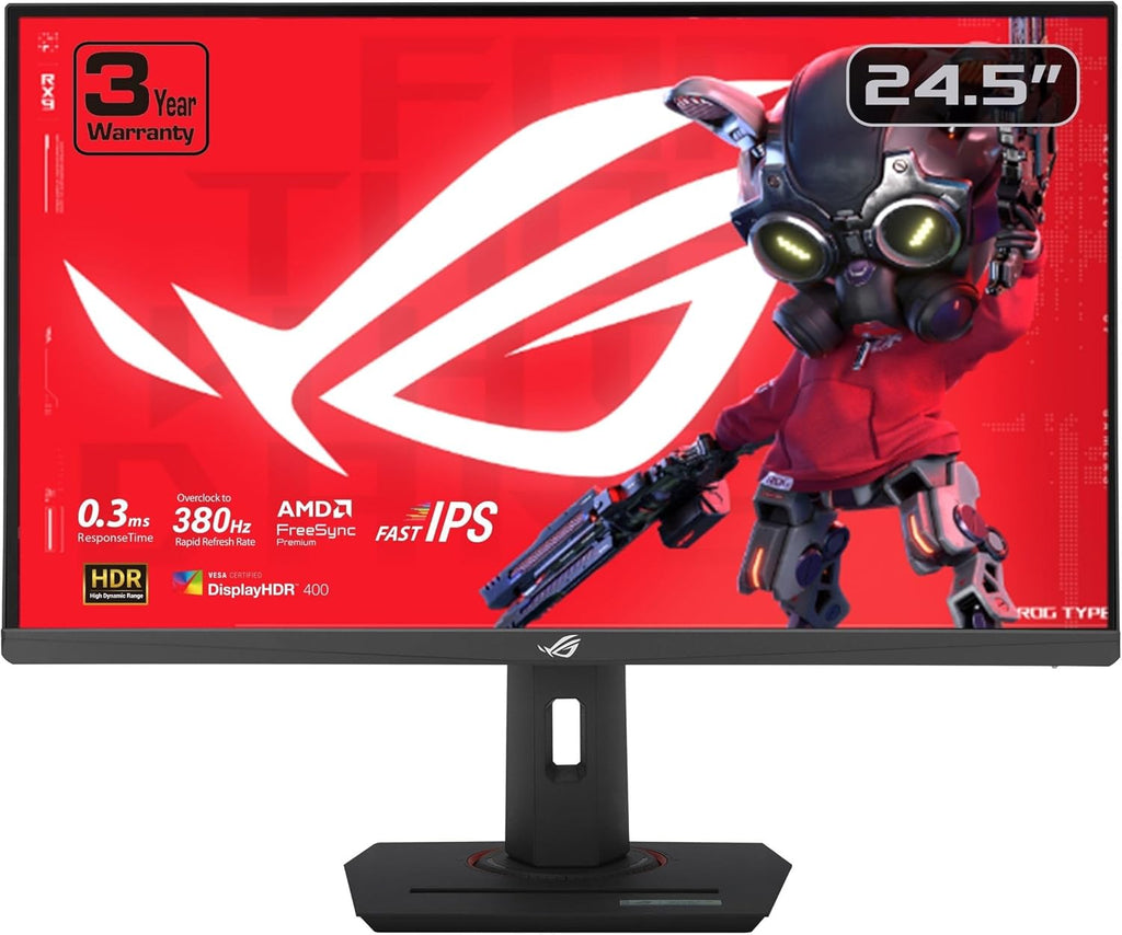 ASUS ROG Strix 25' (24.5' viewable) Esports Gaming Monitor (XG259QNS) - Full HD, 380Hz, 0.3ms, Fast IPS, Extreme Low Motion Blur Sync, FreeSync Premium, DisplayWidget, Ergonomic, 3 yr Warranty