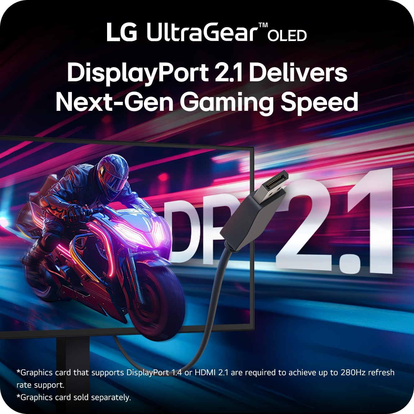 LG 27GX790B-B 27' Ultragear QHD (3440 x 1440) OLED Gaming Monitor, Dual Mode (QHD 540Hz/ HD 720Hz), 0.02ms, TrueBlack 500, NVIDIA G-Sync Compatible, AMD FreeSync Premium Pro, DP 2.1, USB-C, Black