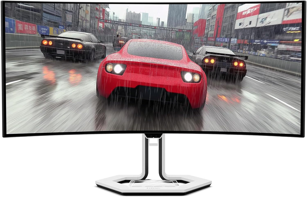 Lenovo Legion Pro 34WD-10 Curved Gaming Monitor – 34' WQHD OLED – 240Hz – AMD FreeSync™ PremiumPro – HDR TB400 – 0.03ms MPRT – KVM, USB-C, HDMI 2.1, DP 1.4 – Ergonomic Tilt Stand – Raven Black