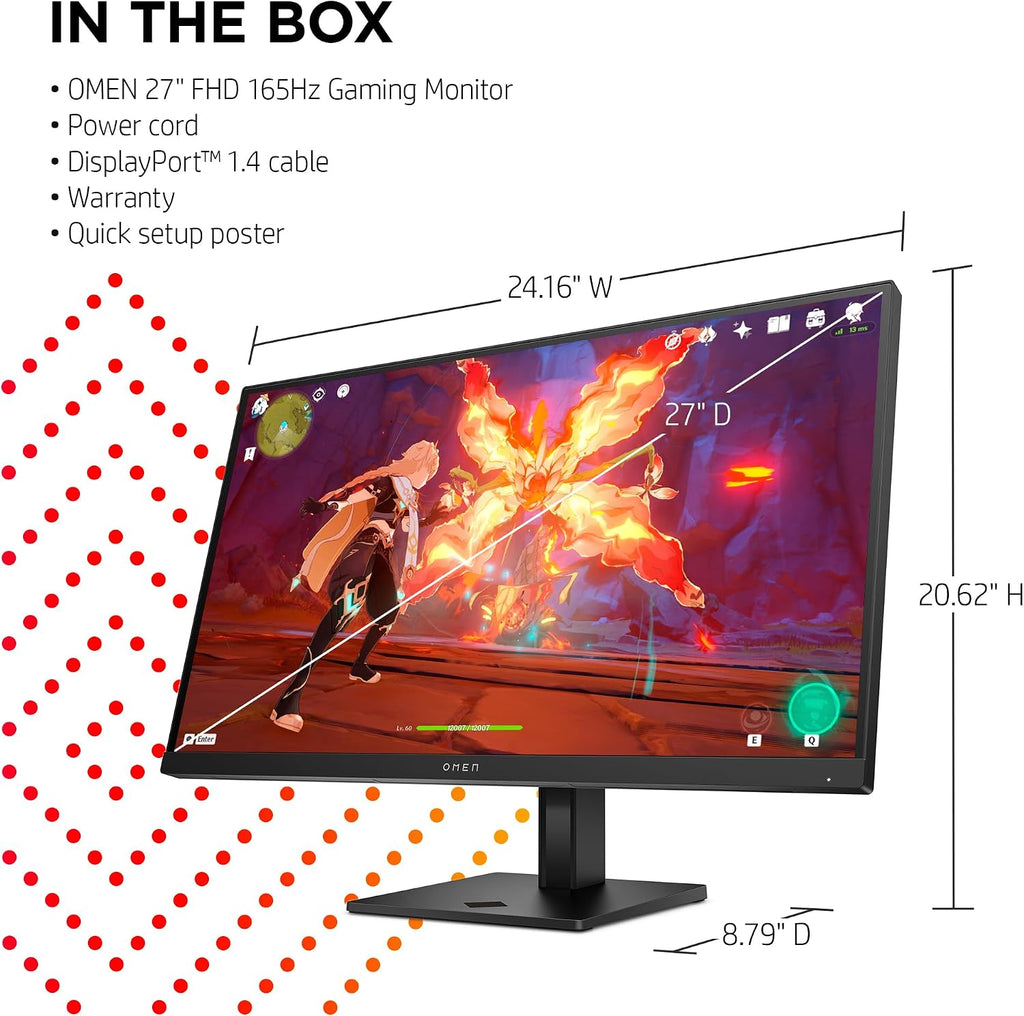 HP: OMEN 27 inch FHD 165Hz Gaming Monitor – OMEN 27