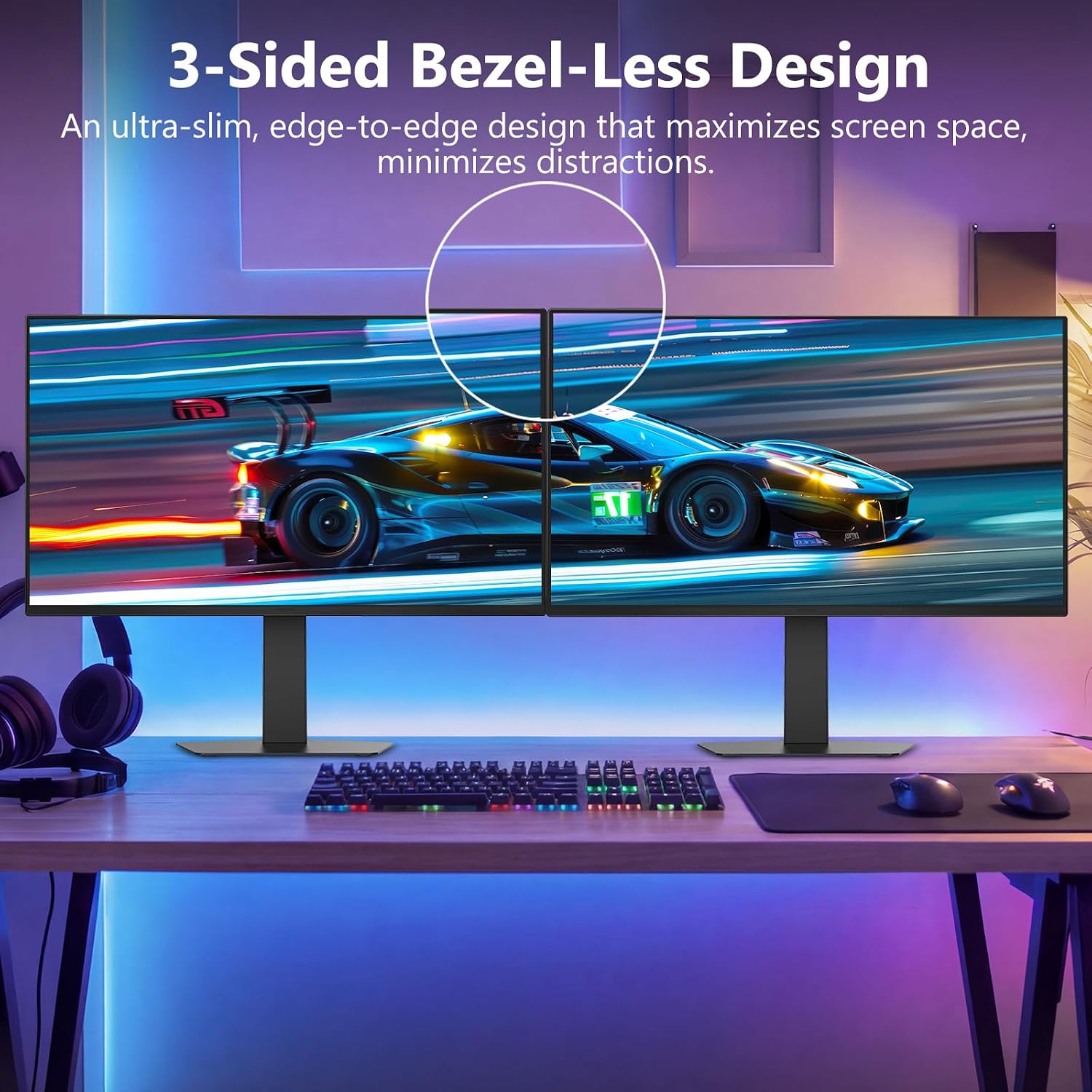 Z-Edge 27 inch OLED Gaming Monitor, 2K QHD 240Hz Monitor, 0.03ms GTG Computer Monitor, 1500000:1 Contrast Ratio, 120% sRGB, 1.07B Colors, X27 Frameless Bezel, Height Adjustable, DPx2, HDMI x2