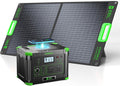 EBL 519Wh Solar Generator Kit 500W(Peak 1000W) Portable Power Station with 100W 20V Solar Panel, Backup Battery Power Supply for RV/Van Camping Fishing Climbing Road Trip Home Use