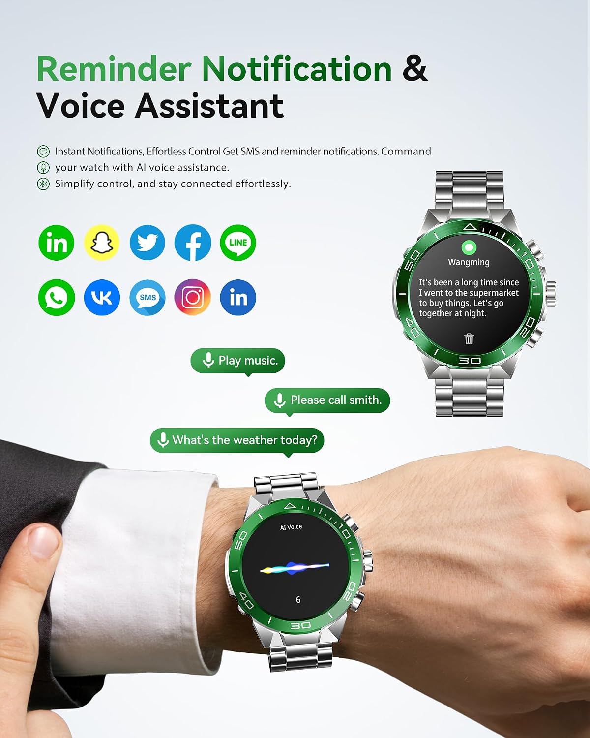 SOUYIE Military Rugged Smart Watch for Men, AMOLED 1.43' HD Screen, Bluetooth Call Answer/Make, Blood Oxygen/Heart Rate/Sleep Tracker, 7-30 Day Battery, Waterproof Fitness Tracker for iOS Android