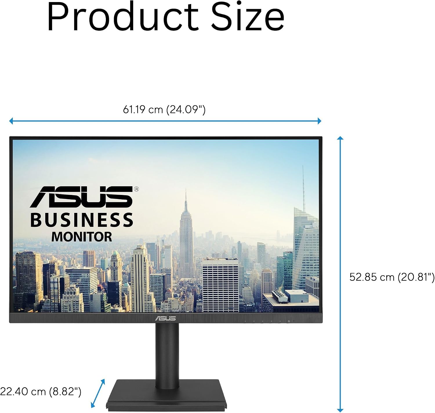 ASUS 27' 1080P Business Monitor (VA27DQFS) - IPS, 100Hz, 1ms, Adaptive-Sync, HDMI, DisplayPort, VGA, for Working and Gaming, Ergo Design, Blue Light Filter, Flicker Free, 3 yr Warranty TAA Compliant