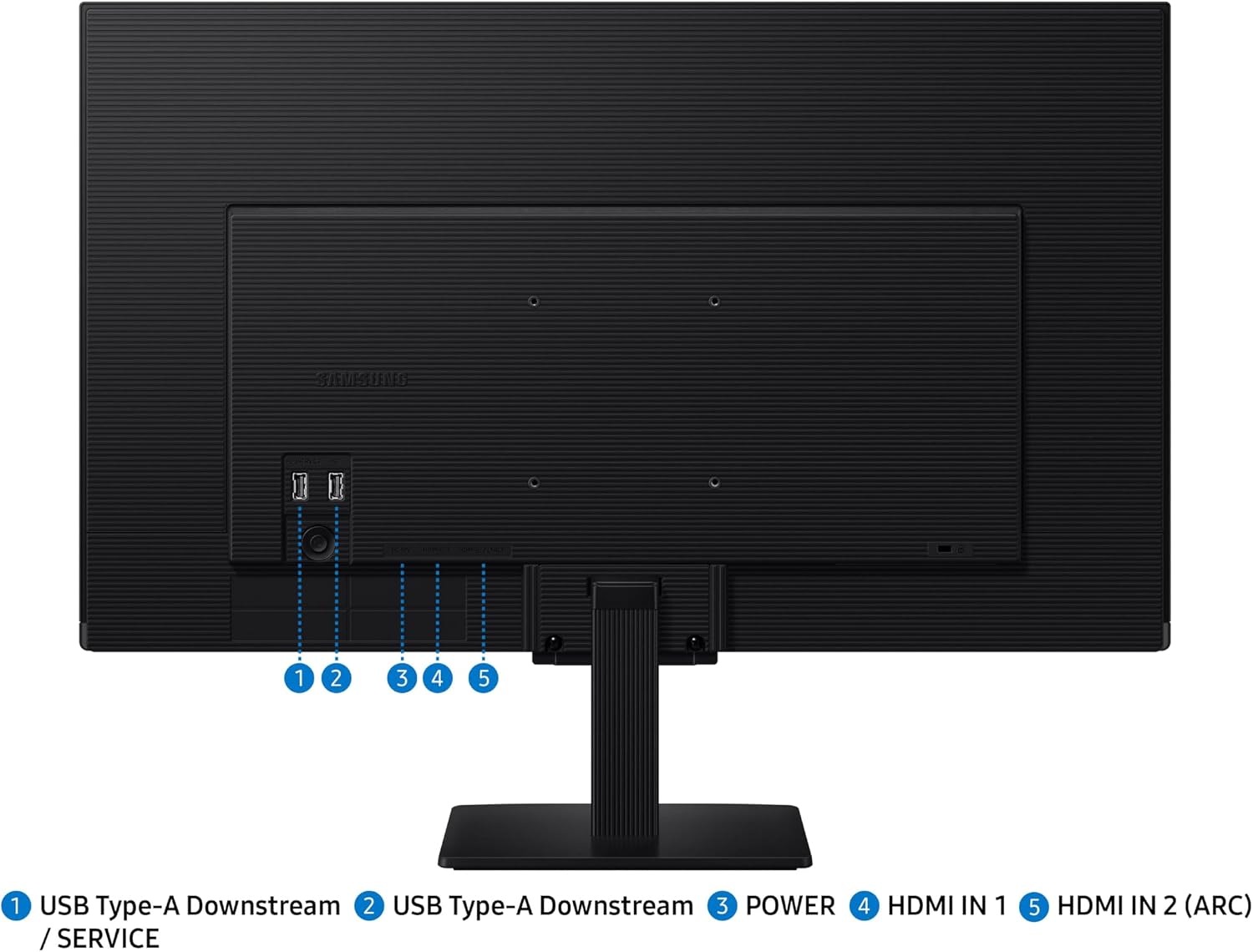 Samsung 27-Inch M5 (M50F) Series FHD Smart Monitor with Streaming TV, Speakers, HDR10, Gaming Hub, Multiple Ports, Workout Tracker, Vision Accessibility Tools, Black, LS27FM502ENXZA