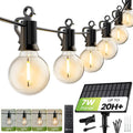 Brightown 208FT Solar String Lights Outdoor Waterproof with Remote, Solar Patio Lights with 100 Shatterproof LED Bulbs, 3 Light Mode, Dimmable & Timer, Hanging String Lights for Porch Garden Bistro