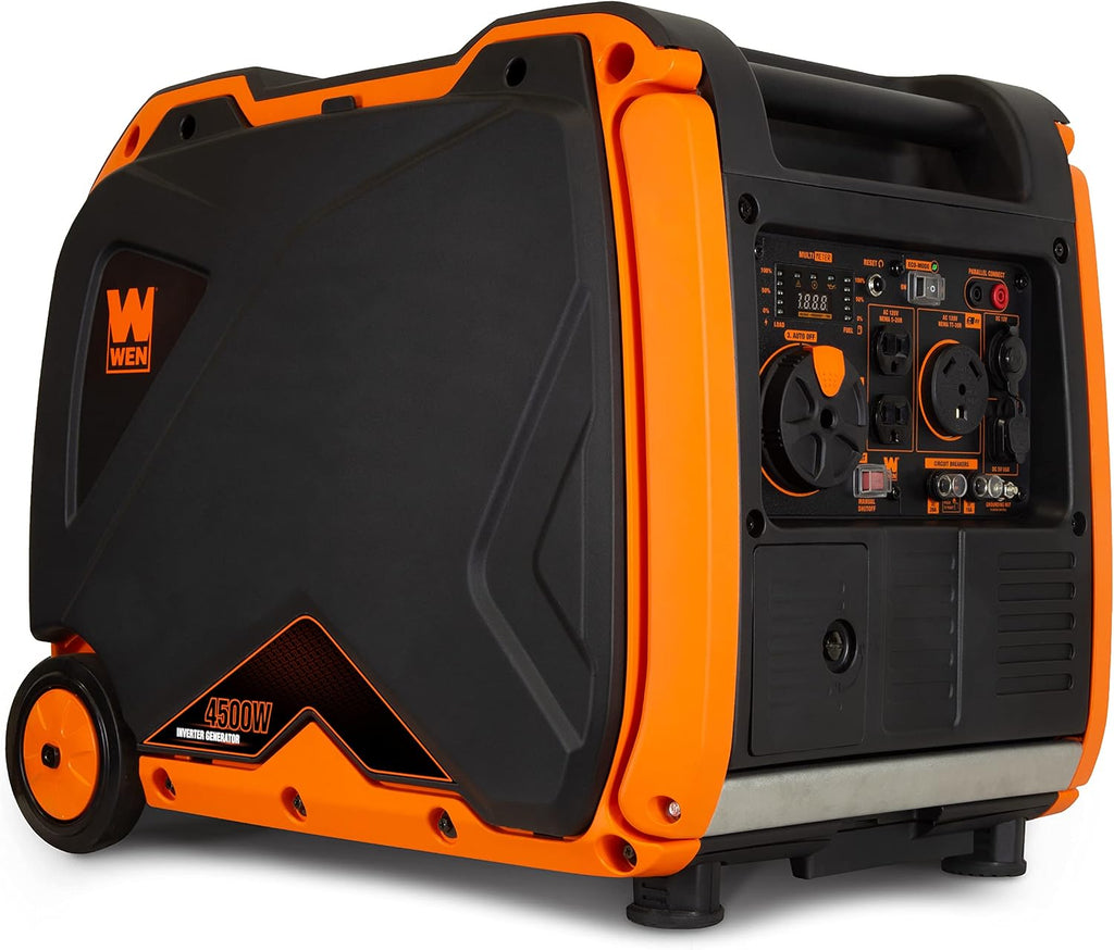 WEN 56455i Super Quiet 4500-Watt RV-Ready Portable Inverter Generator with Fuel Shut-Off and Electric Start Black