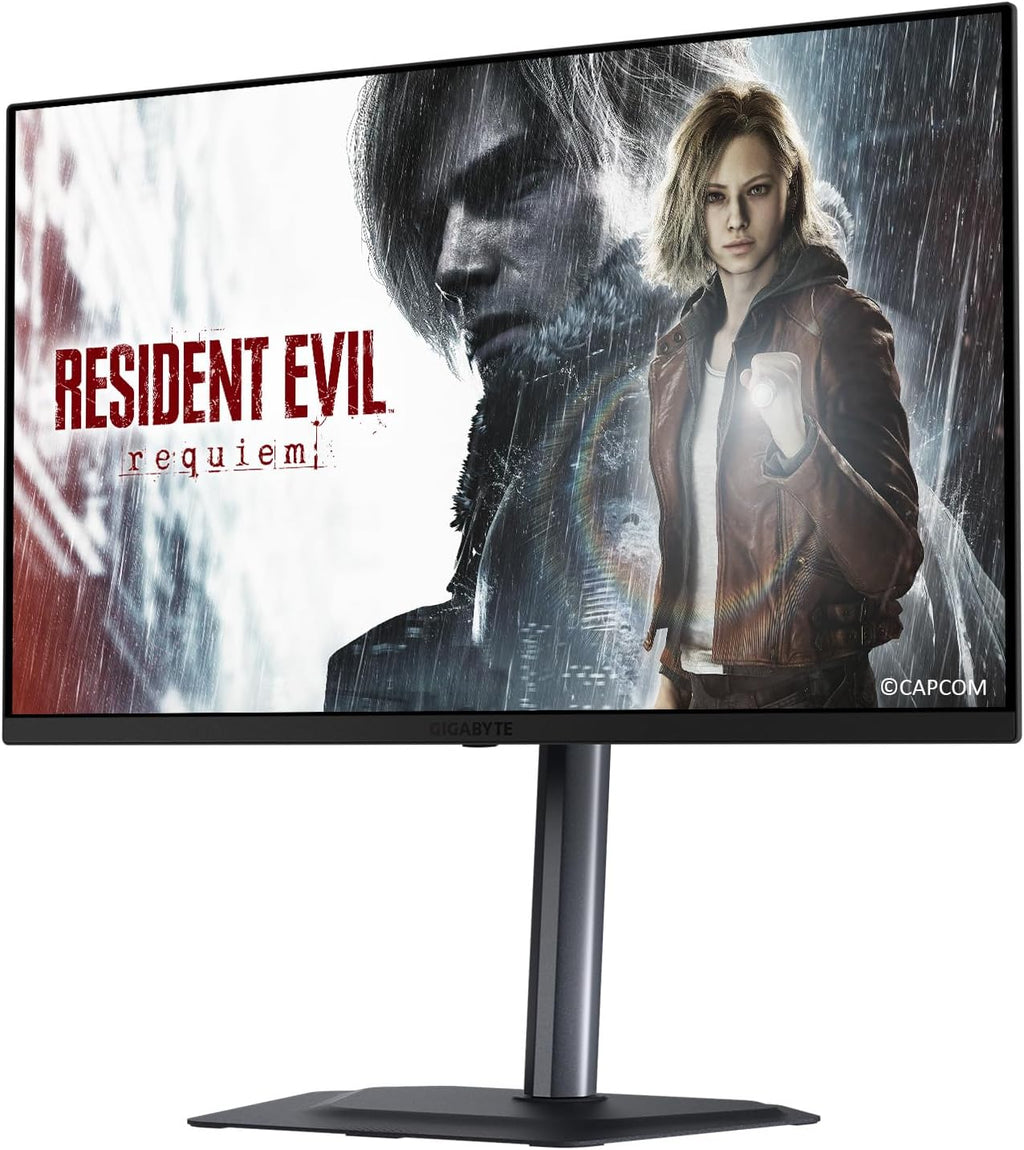 GIGABYTE - MO27Q2A - 27' QD-OLED Gaming Monitor - QHD 2560x1440-280Hz - 0.03ms GTG - AMD FreeSync Premium Pro, G-SYNC Compatible - Type-C KVM - HDMI, DP, Type-C - Height and Tilt Adjustable - Black