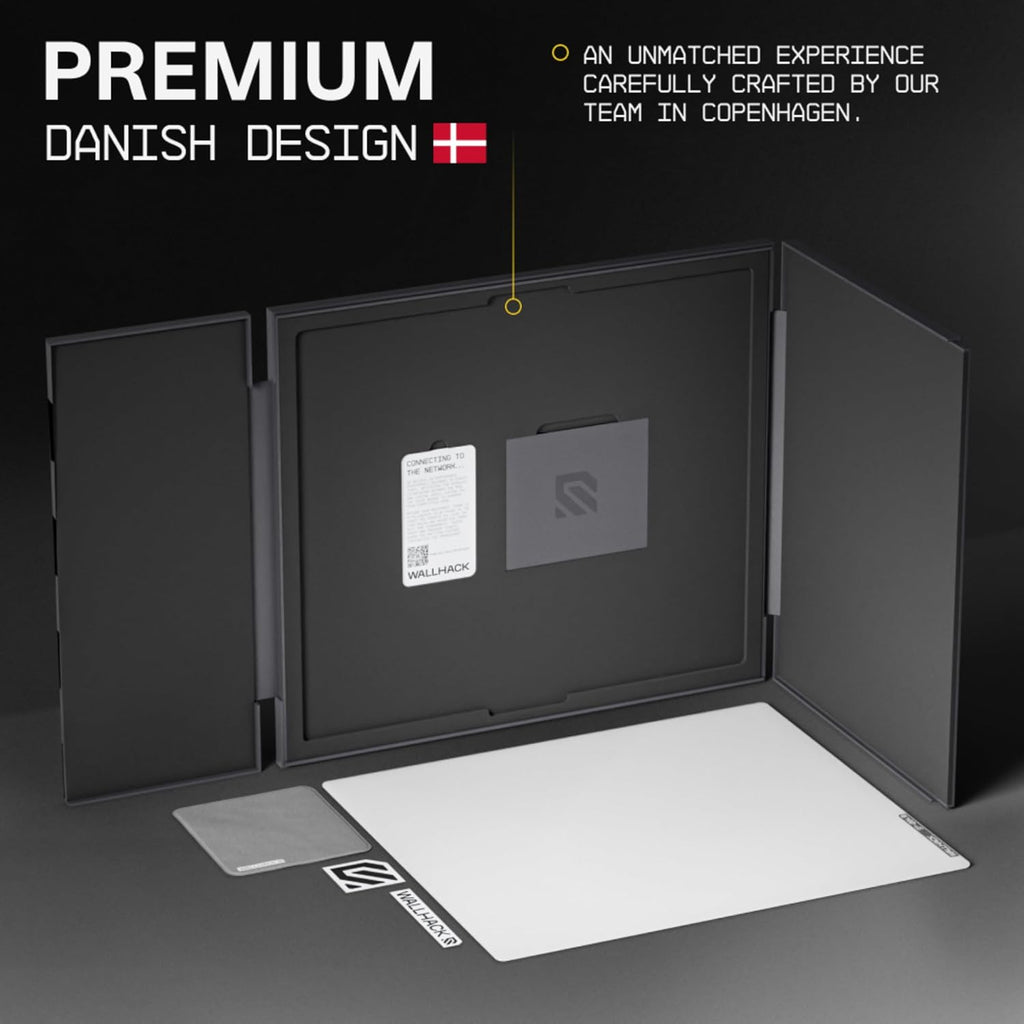 Wallhack 4.0 Glass Gaming MousePad - Professional Esport Mouse Mat with Specialty Surface for Top Speed and Control, Large Tempered Glasspad with Full Silicone Base - (SkyPAD White,XL 16.92' x 19.29')