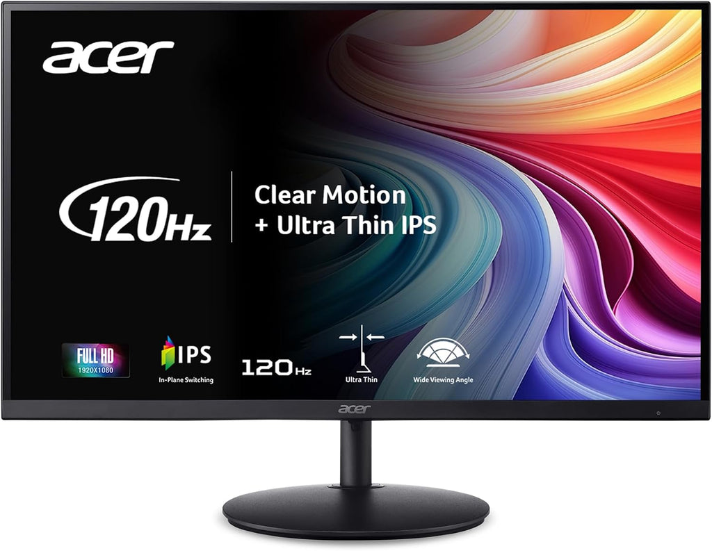 Acer SH272 G0bih 27' IPS Full HD (1920 x 1080) Ultra-Thin Gaming Office Monitor | Adaptive-Sync Support (FreeSync Compatible) | Up to 120Hz Refresh | 1ms (VRB) | Adjustable Stand | HDMI & VGA Ports