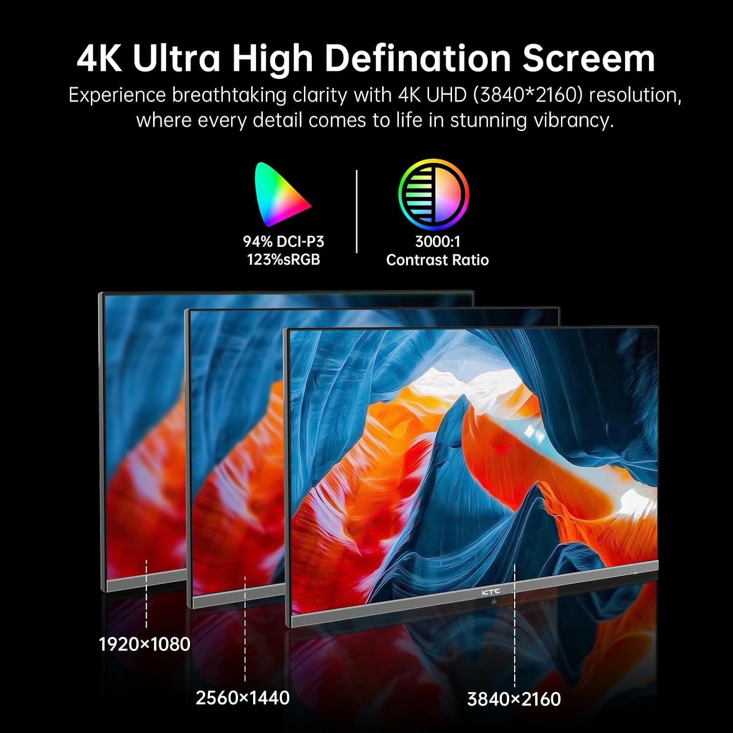 KTC 32 Inch 4K Smart Monitor with Google TV System 3840 * 2160P Netflix Licensed Type C 65W PD Speakers 5W*2 Dolby Audio Hey Google Voice Remote HDR WiFi Bluetooth VESA Tiltable 32 in Smart TV