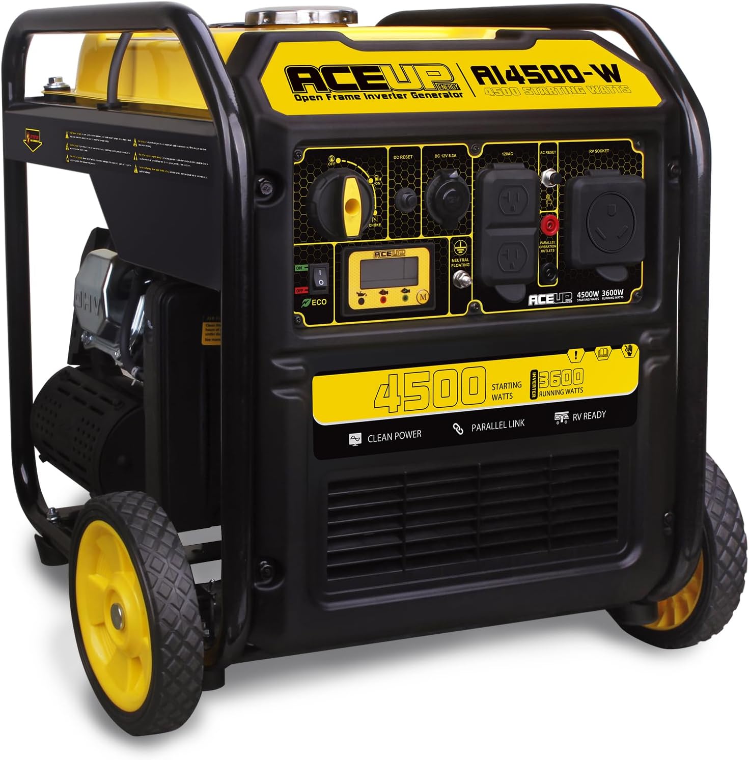 Aceup Energy 4500 Watt Gas Powered Generator, Inverter Portable Generator 223cc for Home Use RV Camping, EPA Compliant