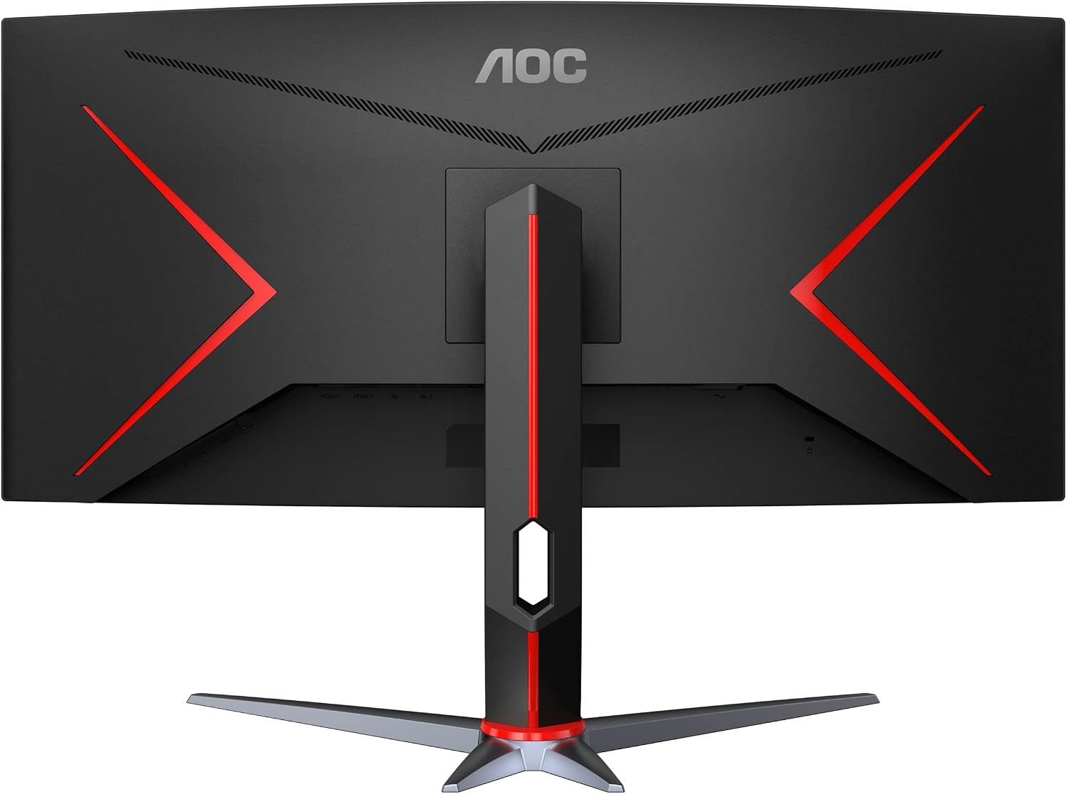 AOC CU34G2X 34' Curved Frameless Immersive Gaming Monitor, UltraWide QHD 3440x1440, VA Panel, 1ms 144Hz Adaptive-Sync, Height Adjustable, 3-Yr Zero Dead Pixels, Black/Red