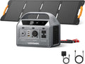 UDPOWER C400 400W Portable Power Station(Solar Panel Option) l 256Wh LiFePO4 Battery, 800W Surge| AC Outlet,USB-C,12V DC | for Camping, RV, Emergency Backup (C400+120W)
