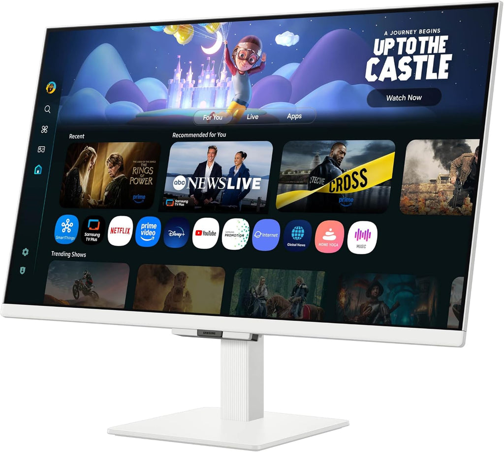 Samsung 27-Inch M5 (M50F) Series FHD Smart Monitor with Streaming TV, Speakers, HDR10, Gaming Hub, Multiple Ports, Workout Tracker, Vision Accessibility Tools, White, LS27FM503ENXZA
