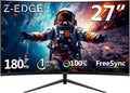Z-Edge 27 inch Curved Gaming Monitor, FHD 1080P 180Hz 165Hz 144Hz Curved 1500R PC Monitor, MPRT 1ms, FreeSync, Low Blue Light, 350nits,16.7M Colors, UG27 Frameless Bezel, 1X DP and 1X HDMI