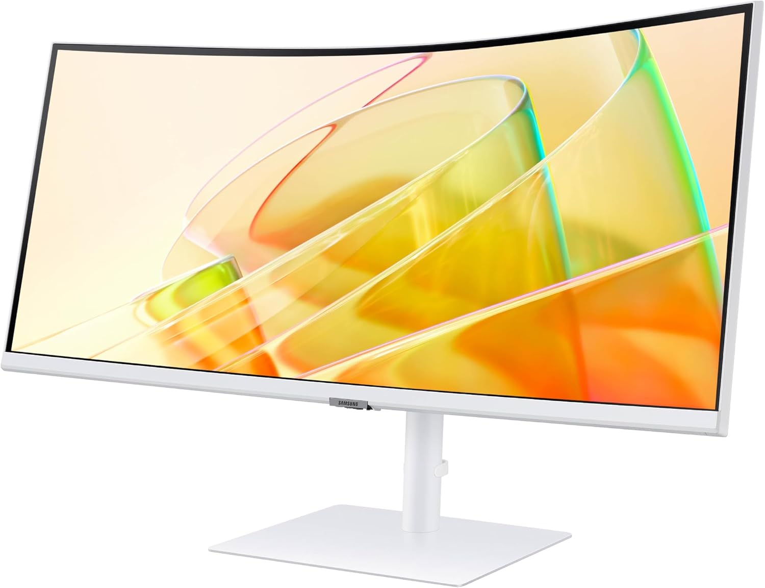 Samsung 34' ViewFinity (S65TC) Series Ultra-WQHD 1000R Curved Computer Monitor, HDR10, 100Hz, AMD FreeSync, Thunderbolt 4, Height Adjustable Stand, Built-in Speakers, Eye Care, LS34C650TANXGO, 2024