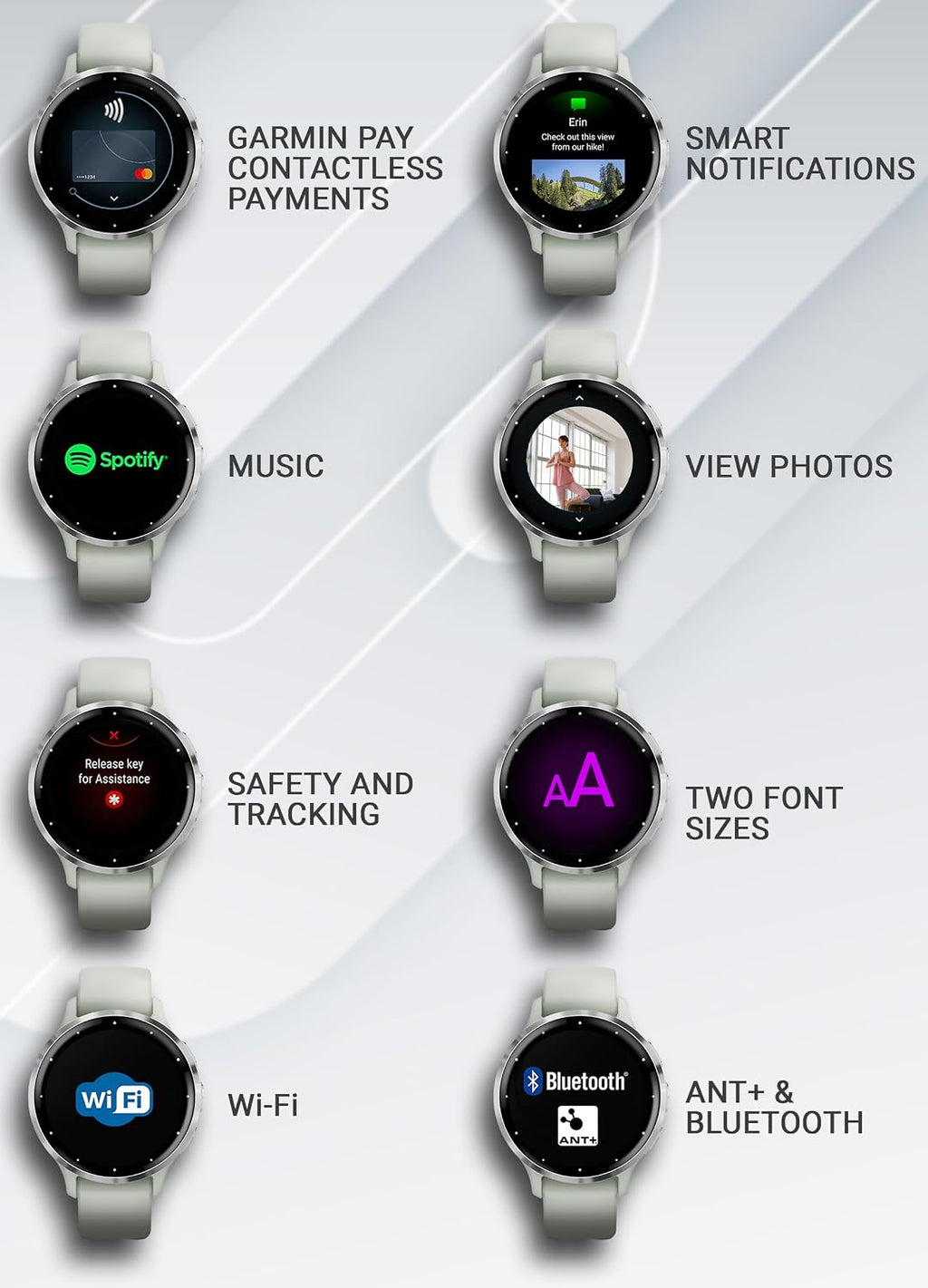 Garmin Venu 3S GPS Smartwatch, AMOLED Display 41 mm Watch, Advanced Health and Fitness Features, Up to 10 Days of Battery, Wheelchair Mode, Sleep Coach, Sage Gray Black Earbuds Bundle