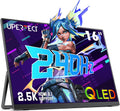 UPERFECT 2.5K 240Hz QLED Portable Monitor, 16' 2560x1600 QHD 100% DCI-P3 400 Nits Portable Gaming Monitor w/Stand & VESA, Adaptive Sync HDMI 2.1 External Screen for Laptop PC Phone Game Console