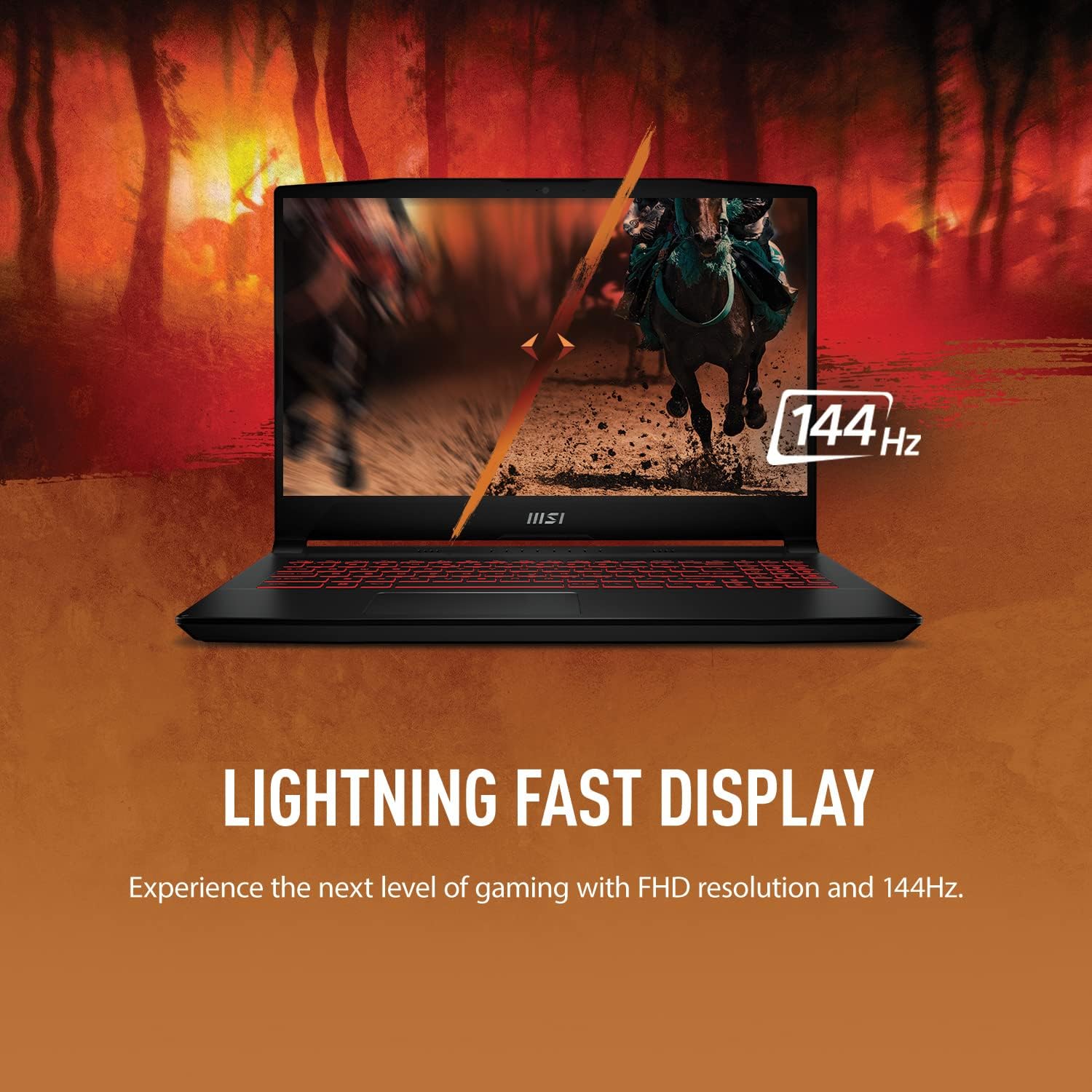 msi Katana GF66 15.6' 144Hz FHD Gaming Laptop: Intel Core i7-12650H, RTX 3050 Ti, 16GB RAM, 512GB NVMe SSD, Type-C USB 3.2 Gen 1, High-Resolution Audio, Cooler Boost 5, Win11 Home, Black (12UD-436)