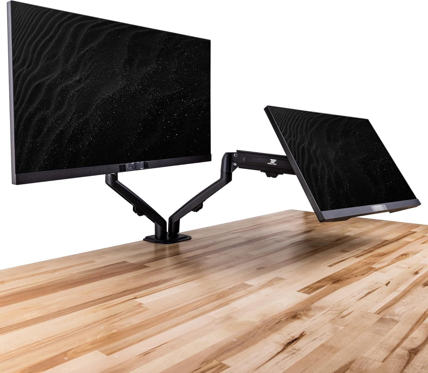 Acer Nitro 24' Monitor, FreeSync 100?Hz FHD 1500R Curve ZeroFrame Design with 1ms Response Time, VESA Mount (100mm), VGA, HDMI & Dockztorm USB Port Expander, Black (2026) Dual Monitor Mount 2 Pack