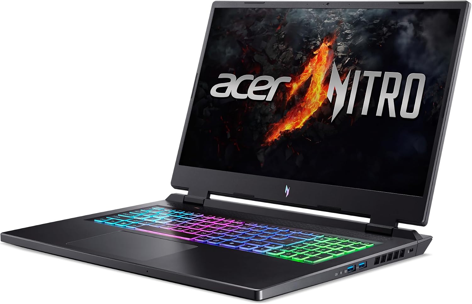 acer Nitro 17 Gaming Laptop | AMD Ryzen 5 8645HS Hexa-Core AI Capable Processor | NVIDIA GeForce RTX 4050 Laptop GPU | 17.3' FHD IPS 165Hz Display | 16GB DDR5 | 512GB SSD | Wi-Fi 6E | AN17-42-R61S