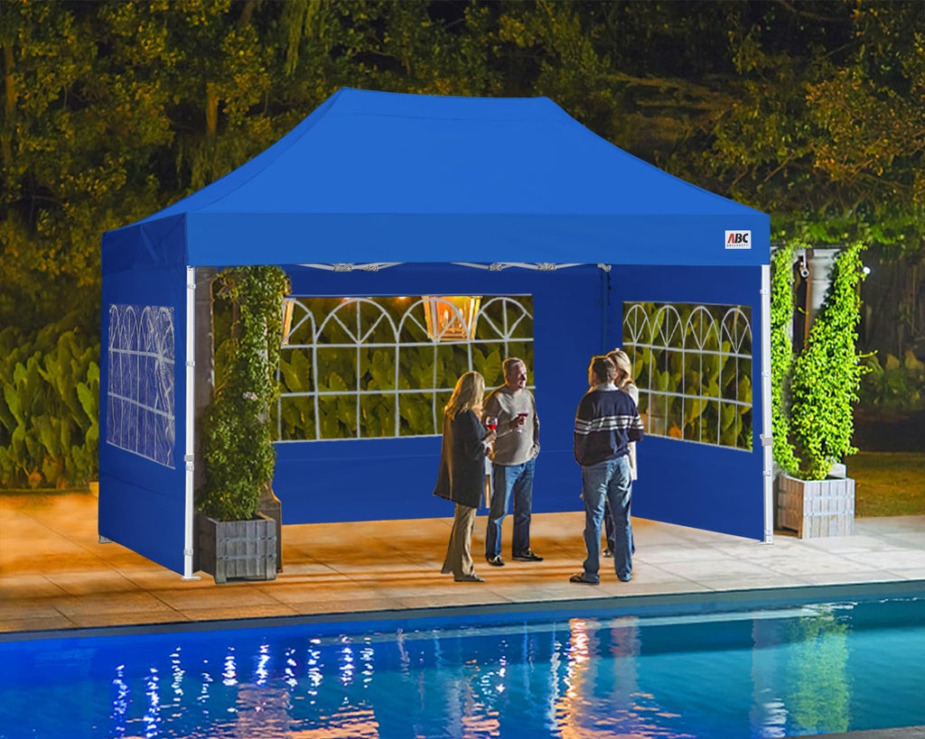 ABCCANOPY Outdoor Winter Gazebo 8x12, Premium Instant Pop Up Canopy Tent with Elegant Church Window,Snow and Rain Protection, Bonus Wheeled Bag,Royal Blue