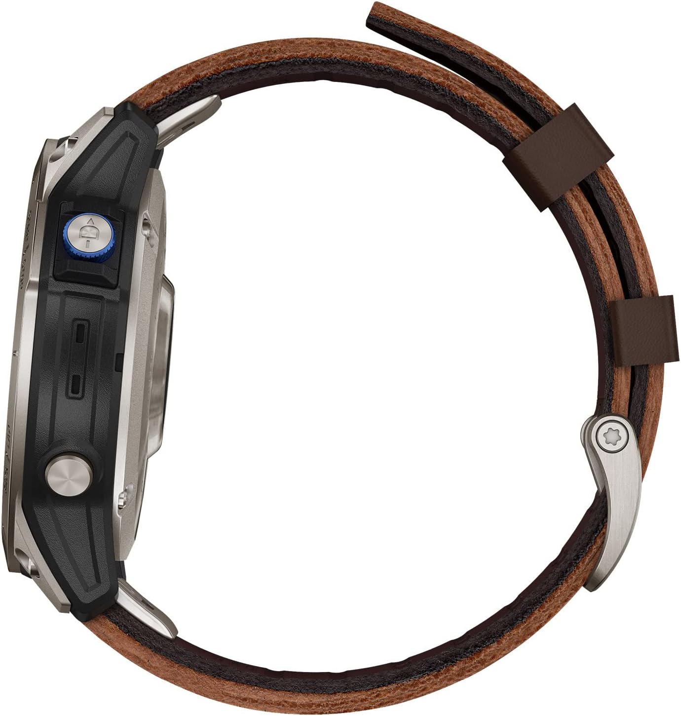 Garmin D2™ Mach 1, Touchscreen Aviator Smartwatch with GPS Moving Map, Aviation Weather, Health and Wellness Features and More, Oxford Brown Leather Band