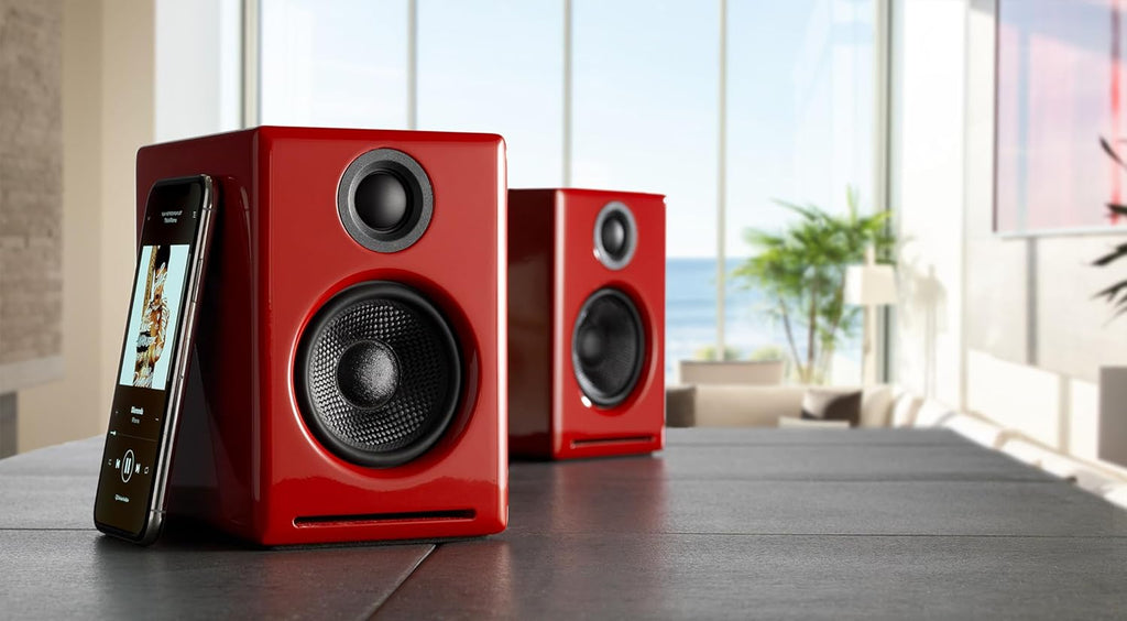 Audioengine A2+ 24 Bit 60 Watt Bluetooth Desktop Computer Speakers for Music and Gaming - PC MAC Laptop Tablet