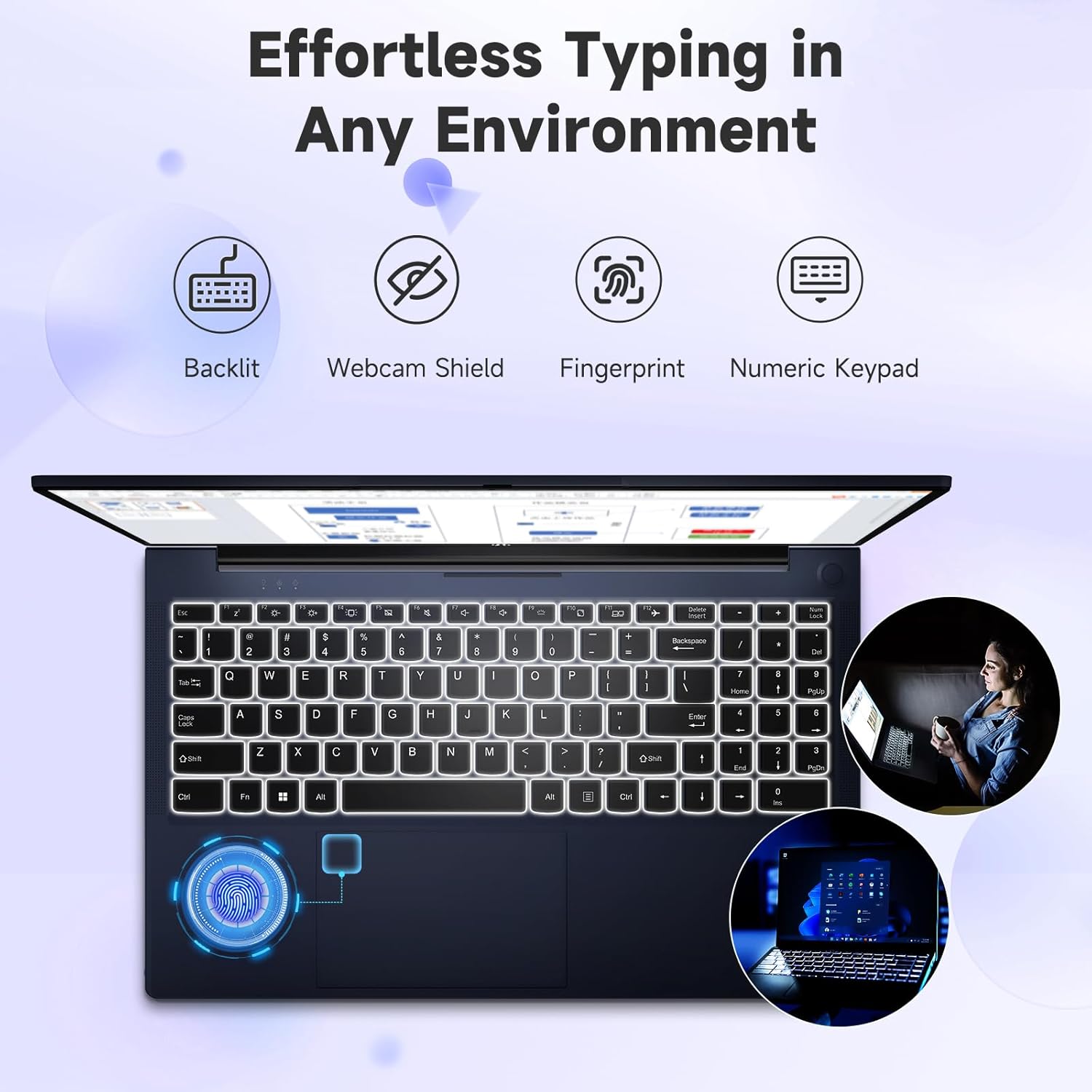 NIMO 15.6' IPS FHD-Student-Laptop, Intel 6 Cores I3-1215U 16GB RAM 256GB SSD (Beats i5-1135G7, Up to 4.4GHz) Computer with 65W Type C Backlit Keyboard Fingerprint, for Home and Business