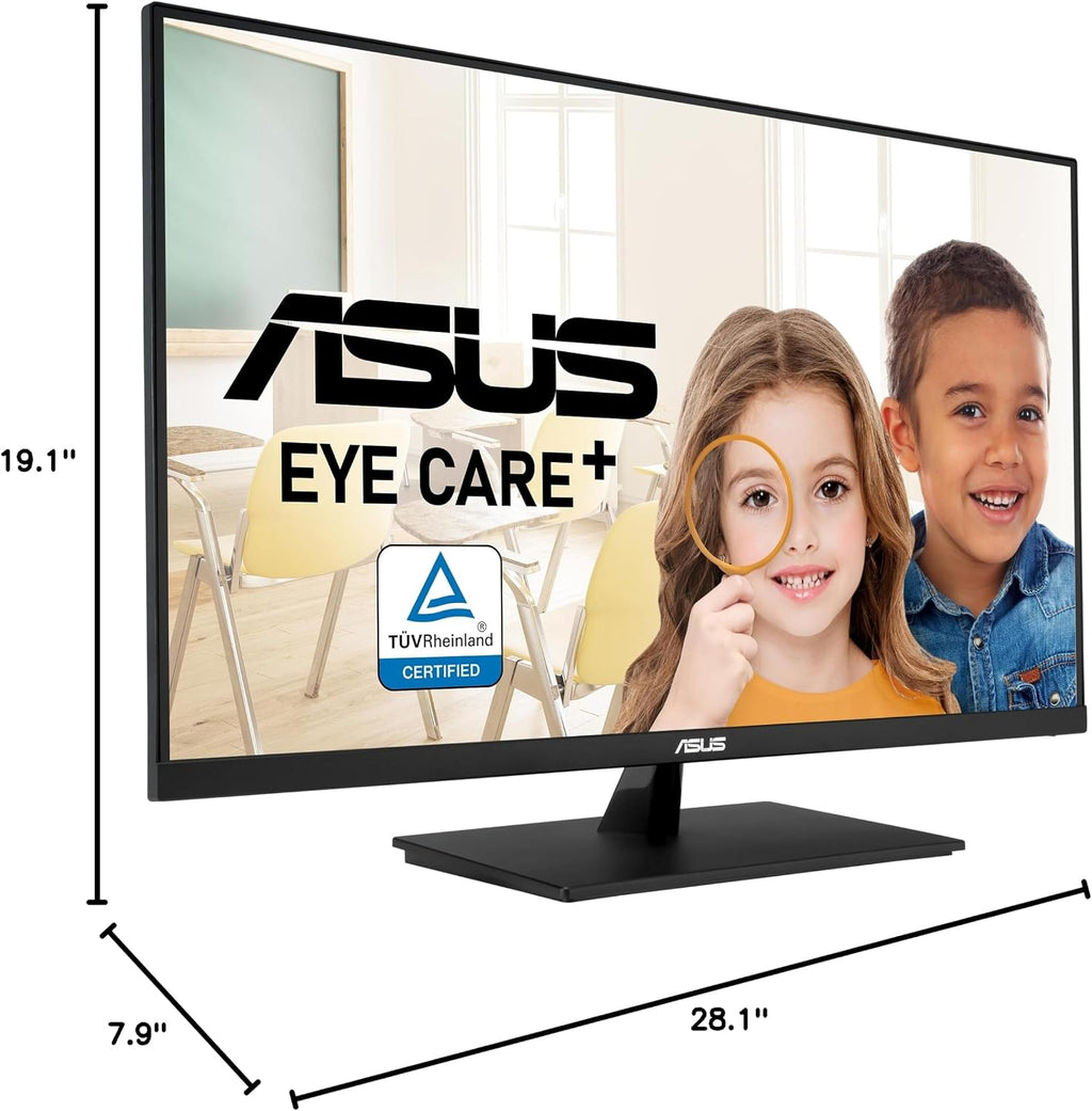 ASUS 31.5' 4K HDR Eye Care Monitor (VP327Q) – UHD (3840 x 2160), 99% sRGB, HDR-10, Adaptive-Sync, Speakers, DisplayPort, HDMI, Flicker Free, Blue Light Filter, VESA Mountable,Black